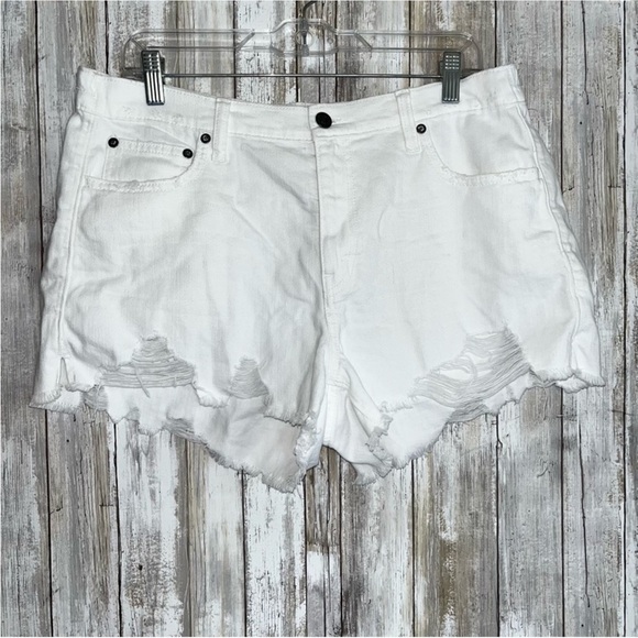 aerie Pants - Aerie White Distressed Shorts